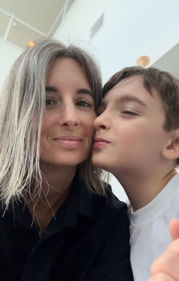 Close-up photo of a mother and son.