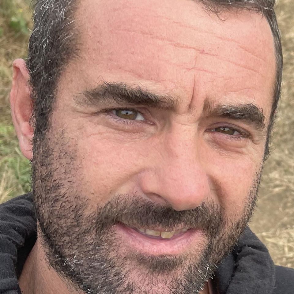 Close-up of a man's face.