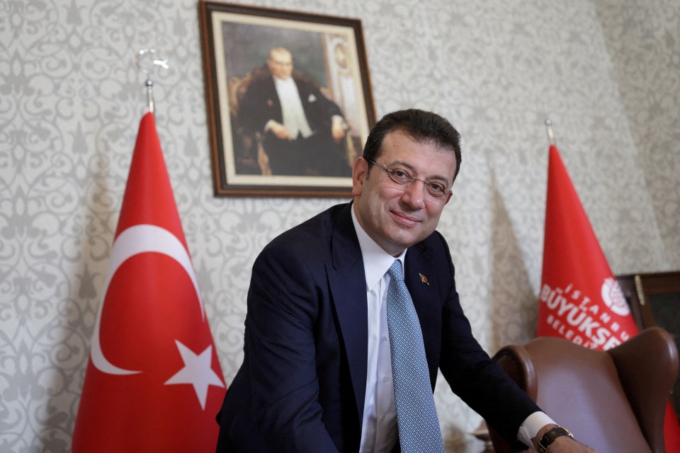 Istanbul Mayor Ekrem Imamoglu posing for a photo.