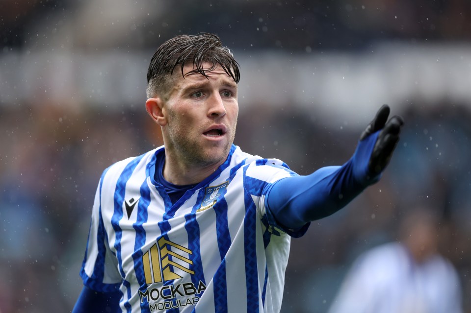 Josh Windass of Sheffield Wednesday reacting during a soccer match.