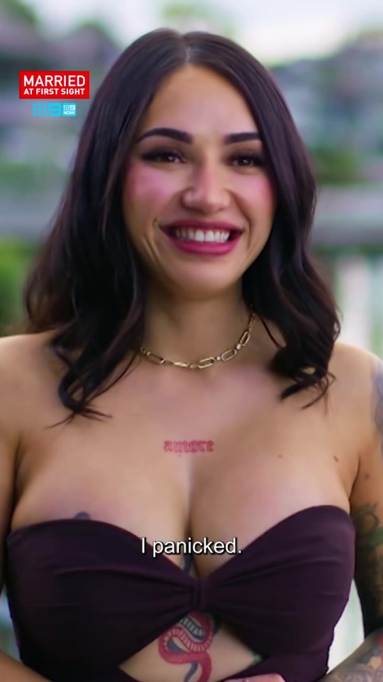 Cleo, from Married at First Sight Australia, says "I panicked."