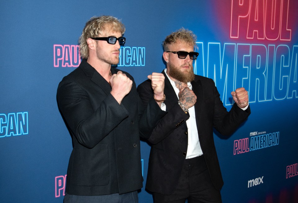 Logan Paul and Jake Paul at the premiere of "Paul American."