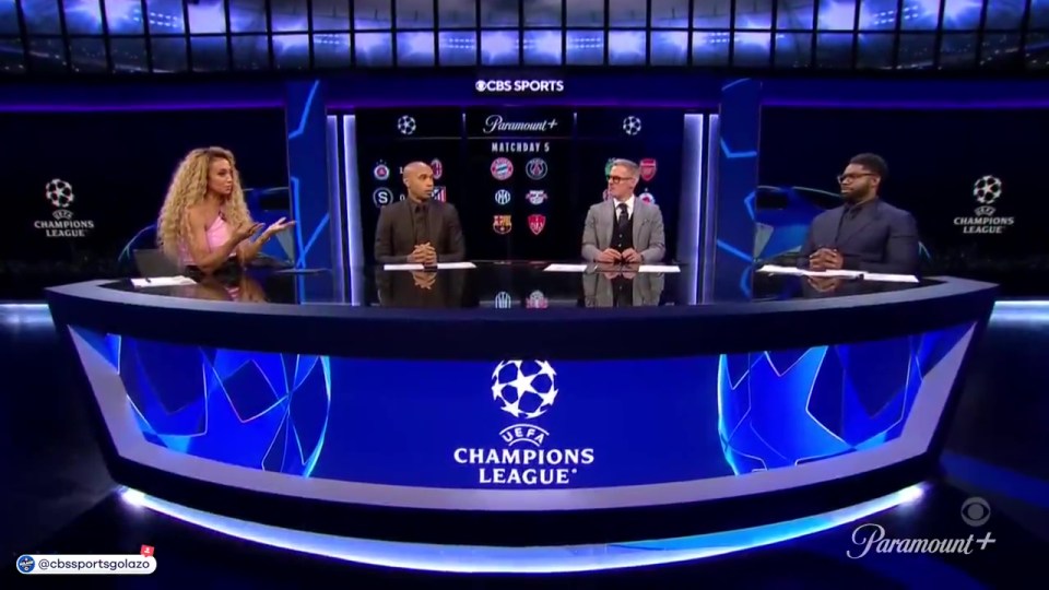 CBS Sports Champions League broadcast panel discussion.