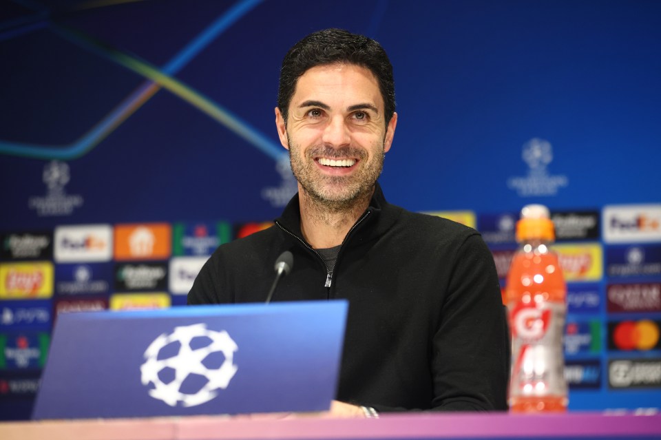 Mikel Arteta, Arsenal manager, at a press conference.