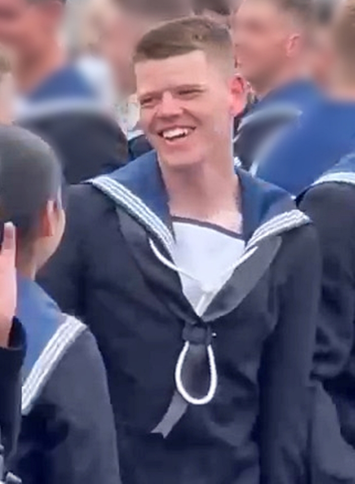 Video grab of Owen Haggerty at his graduation ceremony.