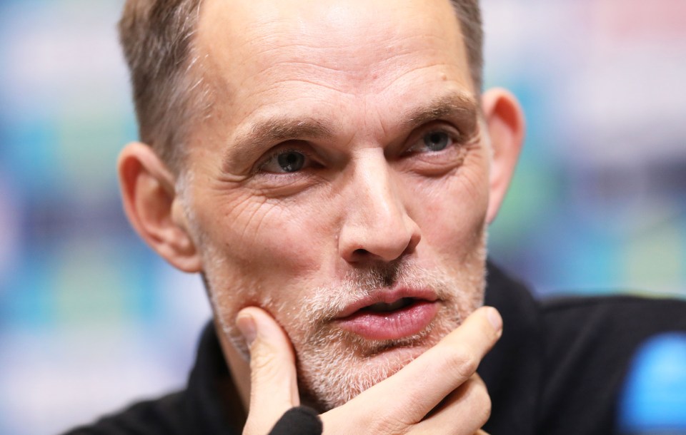 Thomas Tuchel at a press conference.