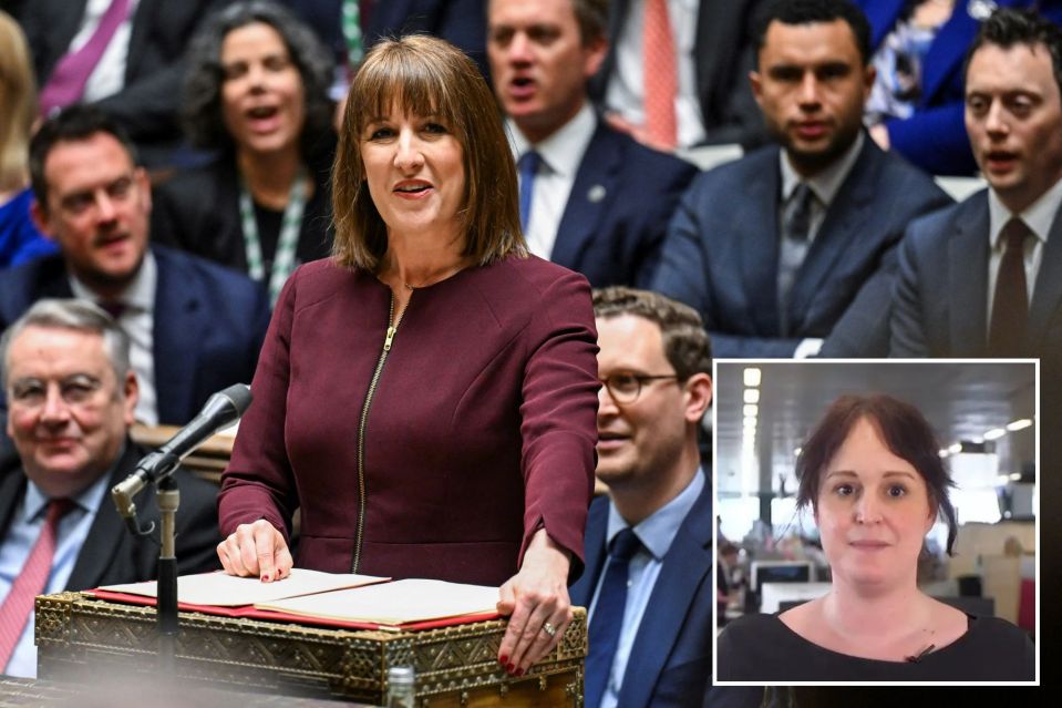 An image collage containing 2 images, Image 1 shows Rachel Reeves delivering the Spring Budget Statement in the House of Commons, Image 2 shows Tara Evans, Head of Consumer, in an office setting