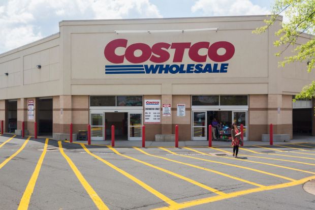 An image collage containing 1 images, Image 1 shows Costco Wholesale store exterior