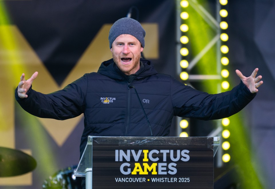 Prince Harry giving a speech at the Invictus Games.