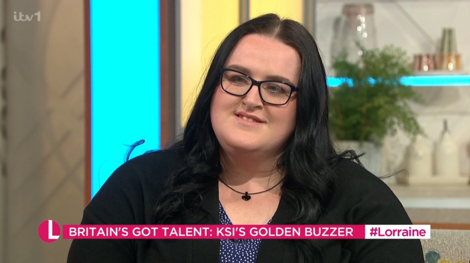 Stacey Leadbetter, Britain's Got Talent KSI's Golden Buzzer act, on Lorraine.