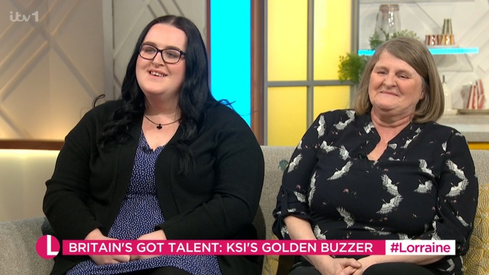 Stacey Leadbetter and her mother on a talk show.