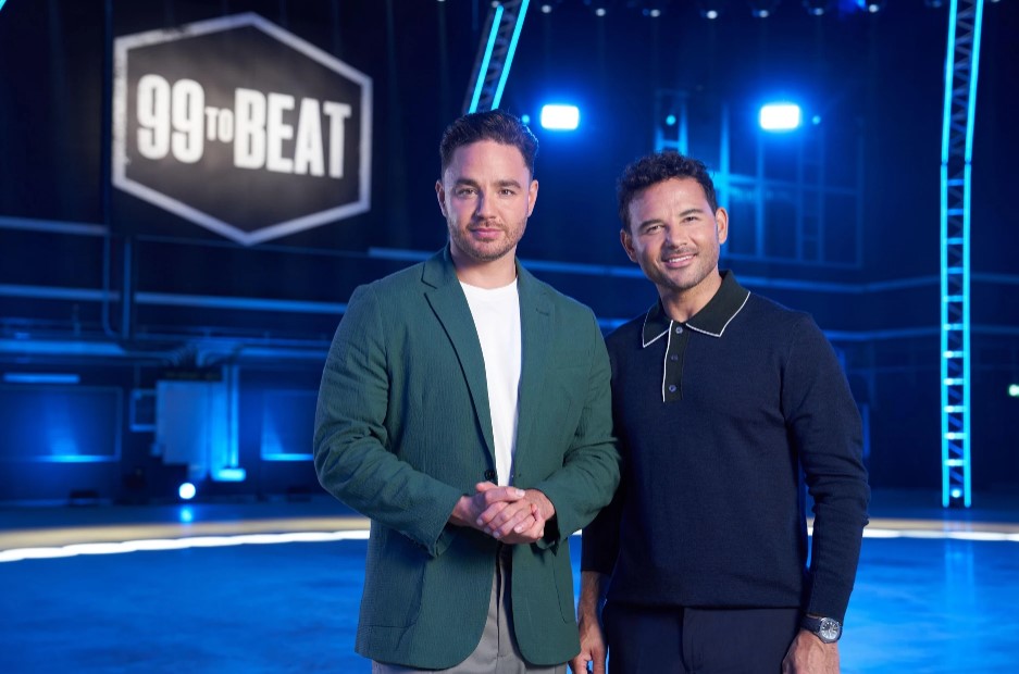 Ryan Thomas and Adam Thomas, hosts of the ITV show 99 to Beat.