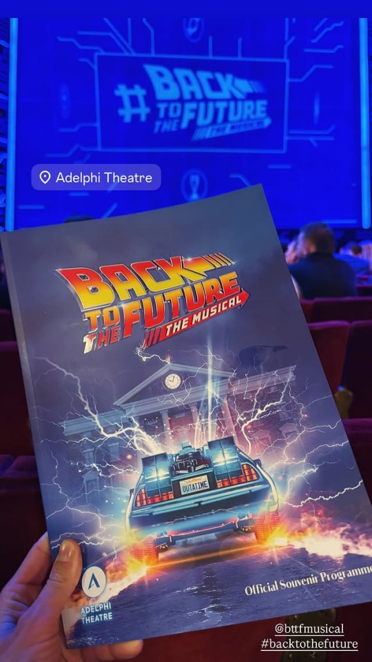 Back to the Future the Musical souvenir program at the Adelphi Theatre.