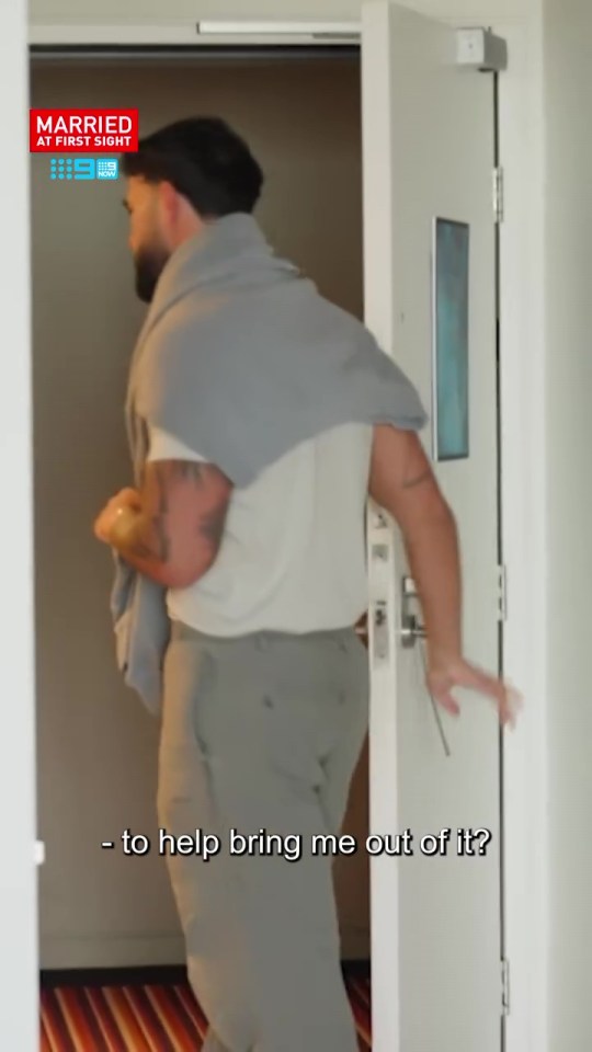 Man leaving a room during an argument.