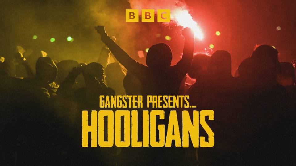 Promotional image for the BBC Radio 5 Live podcast "Gangster Presents: Hooligans."
