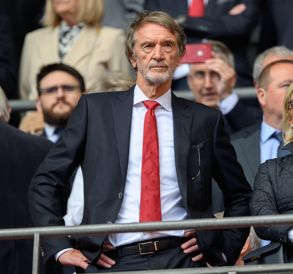 Sir Jim Ratcliffe, Manchester United co-owner, watching a match.