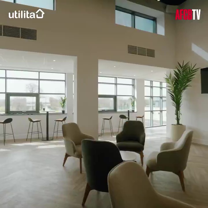 Bournemouth training center lounge area.