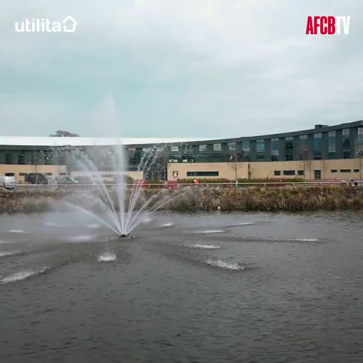 Fountain in front of Bournemouth training center.