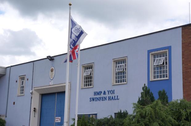 HMP &amp; YOI Swinfen Hall prison exterior.