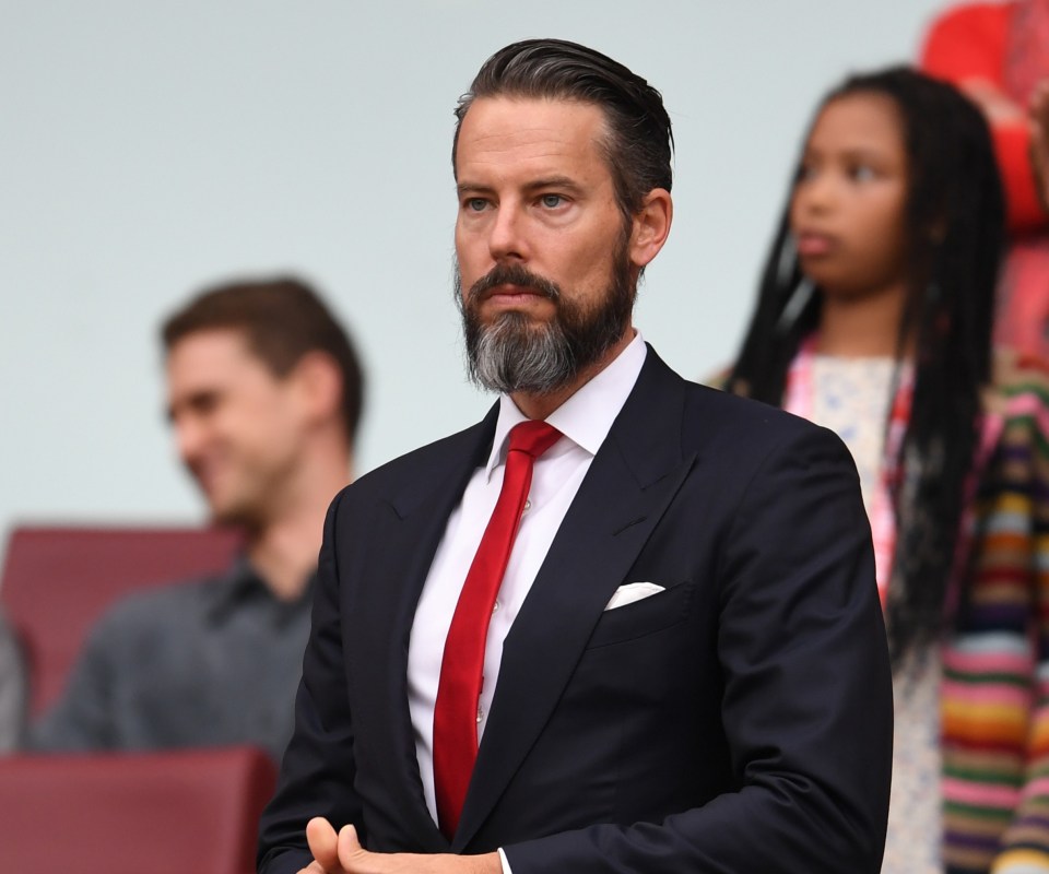 Josh Kroenke, Arsenal director, at an Arsenal FC match.