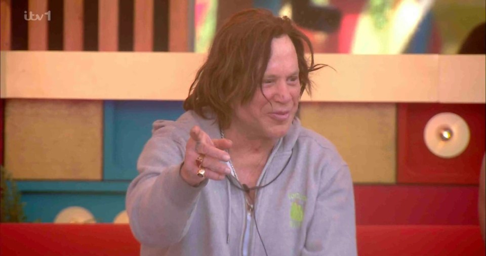 Mickey Rourke on Celebrity Big Brother.