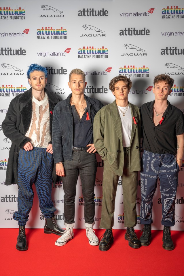 The Vamps at the Virgin Atlantic Attitude Awards.