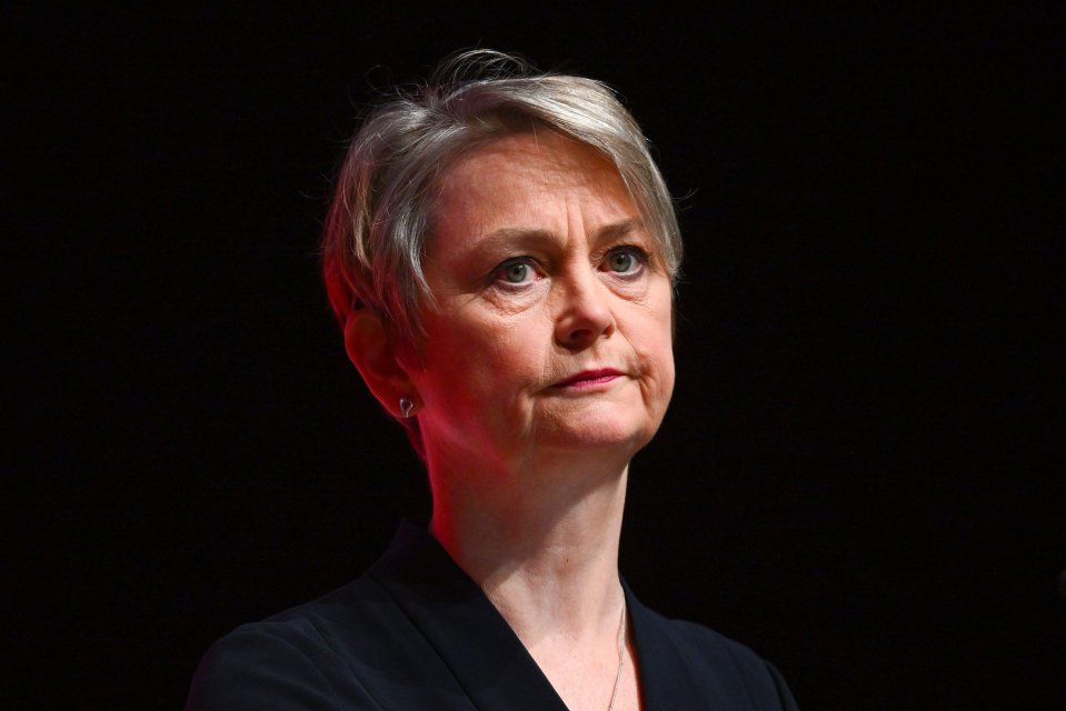 Yvette Cooper speaking at the Labour Party Conference.