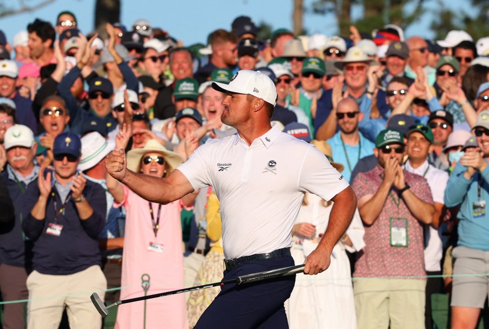Bryson DeChambeau golfing.