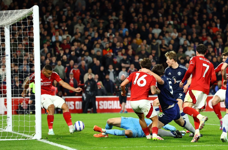 Nottingham Forest's Murillo clears the ball.