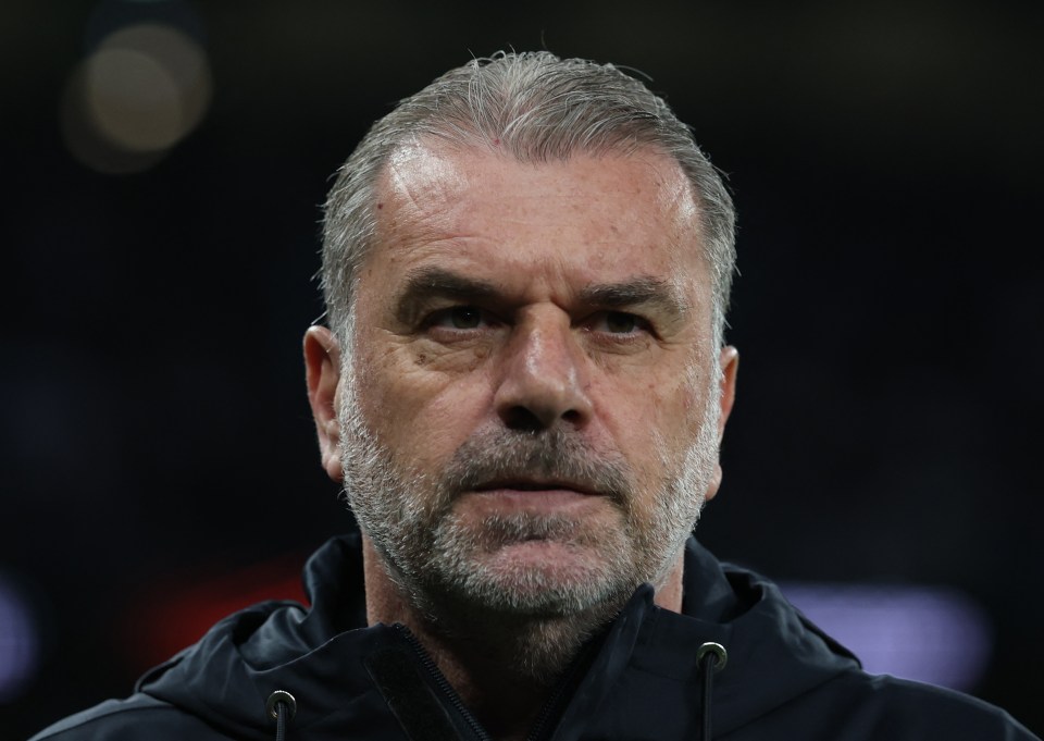 Headshot of Ange Postecoglou, Tottenham Hotspur manager.