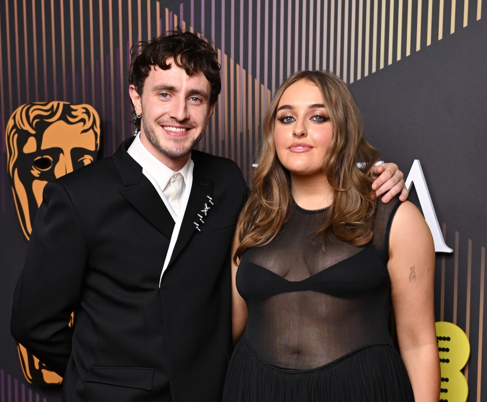 Paul Mescal and Nell Mescal at the EE BAFTA Film Awards.