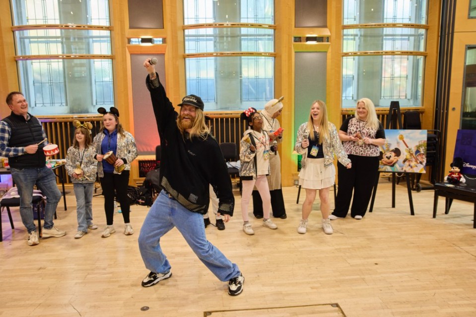 Sam Ryder pictured at AIR Studios in Hampstead, London, during musical rehearsals ahead of his performance at the launch of the Disney Music Festival at Disneyland Paris on 26th April 2025, where he was joined by four inspiring young people supported by Make-A-Wish to perform Viva La Musique, the festivals anthem, in front of Sleeping Beauty Castle. The Disney Music Festival is a new seasonal celebration running until 7th September 2025..Photographer: Daniel Kennedy