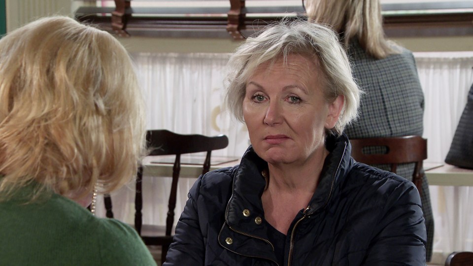 Eileen Grimshaw and Julie Carp in a scene from Coronation Street.