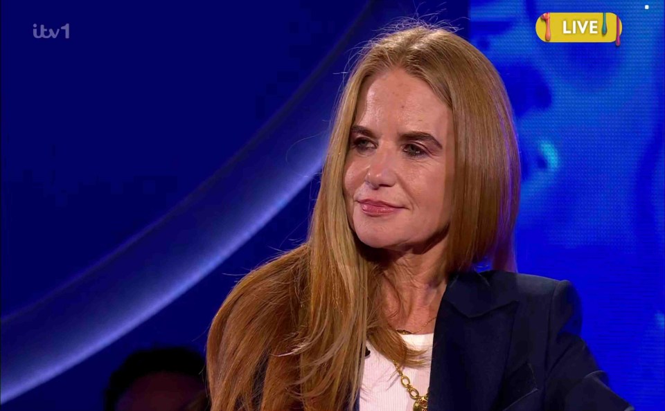 Patsy Palmer being interviewed on ITV1.