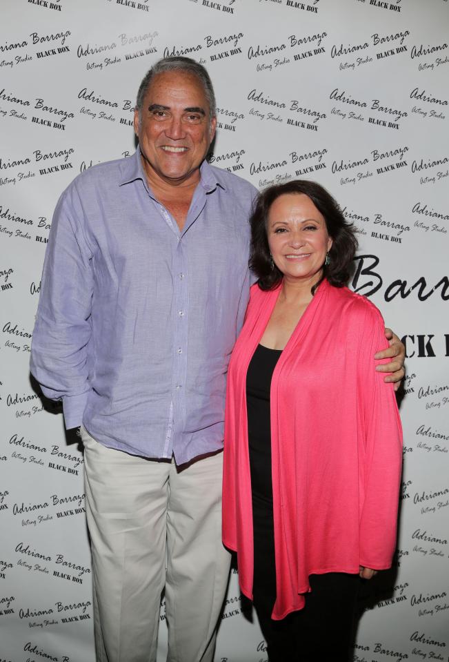 Mario Ernesto Sanchez and Adriana Barraza at a press conference.