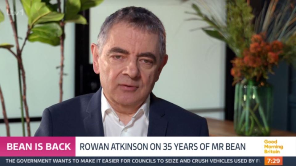 Rowan Atkinson discussing the 35th anniversary of Mr. Bean.