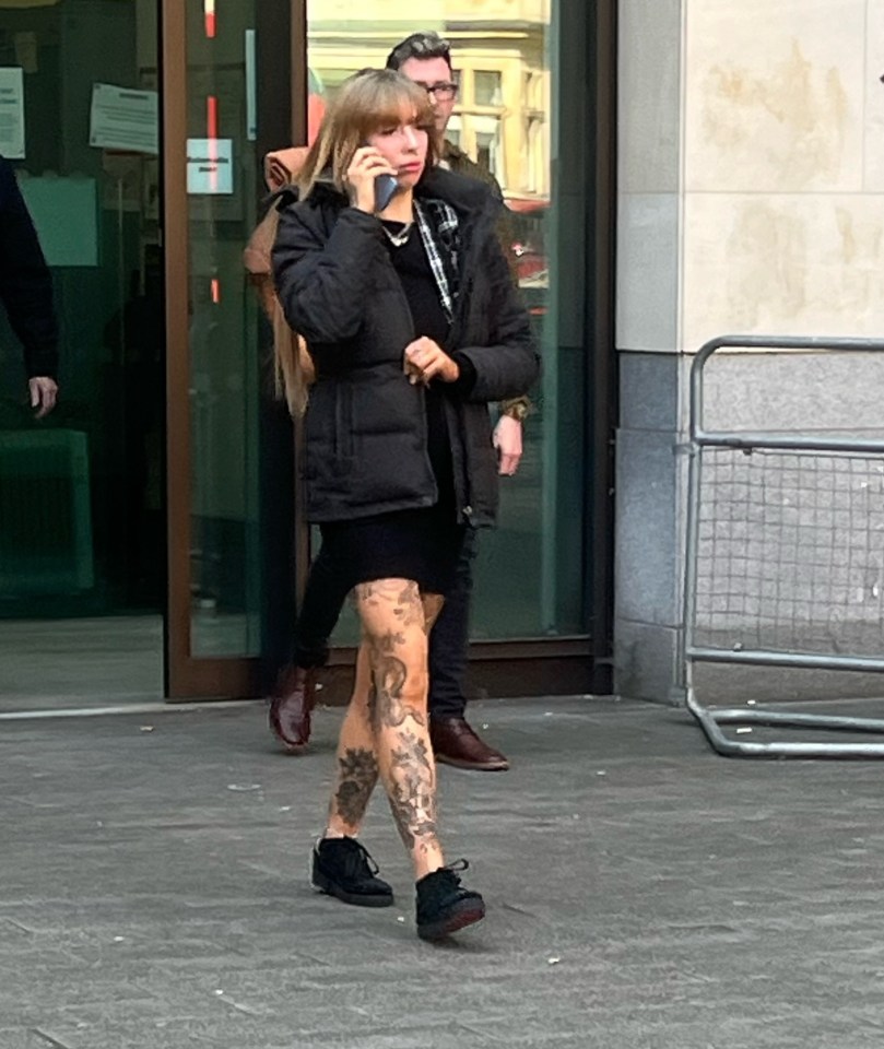 Isabelle Dale, a former prison officer, leaves a courthouse.