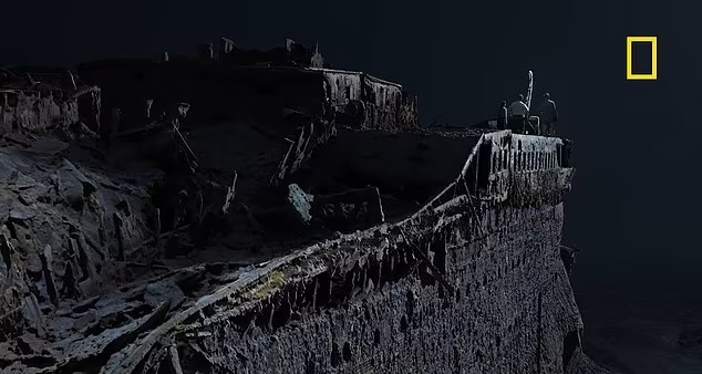 Sonar scan of the Titanic wreckage.
