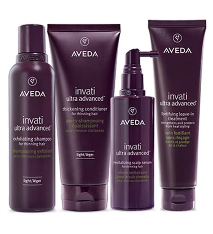 Aveda Invati Ultra Advanced hair care products.