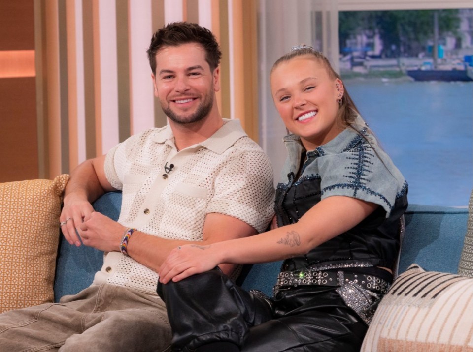 Chris Hughes and JoJo Siwa on This Morning TV show.