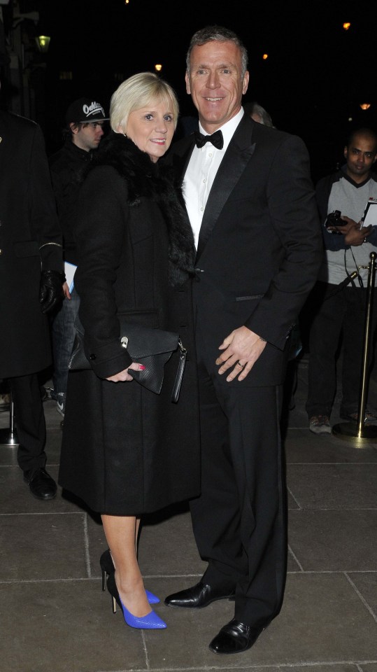 Lynn and Alec Stewart at a Football Writers' Association dinner.