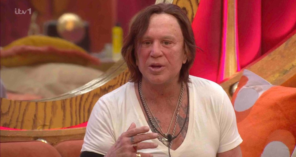 Mickey Rourke on Celebrity Big Brother.