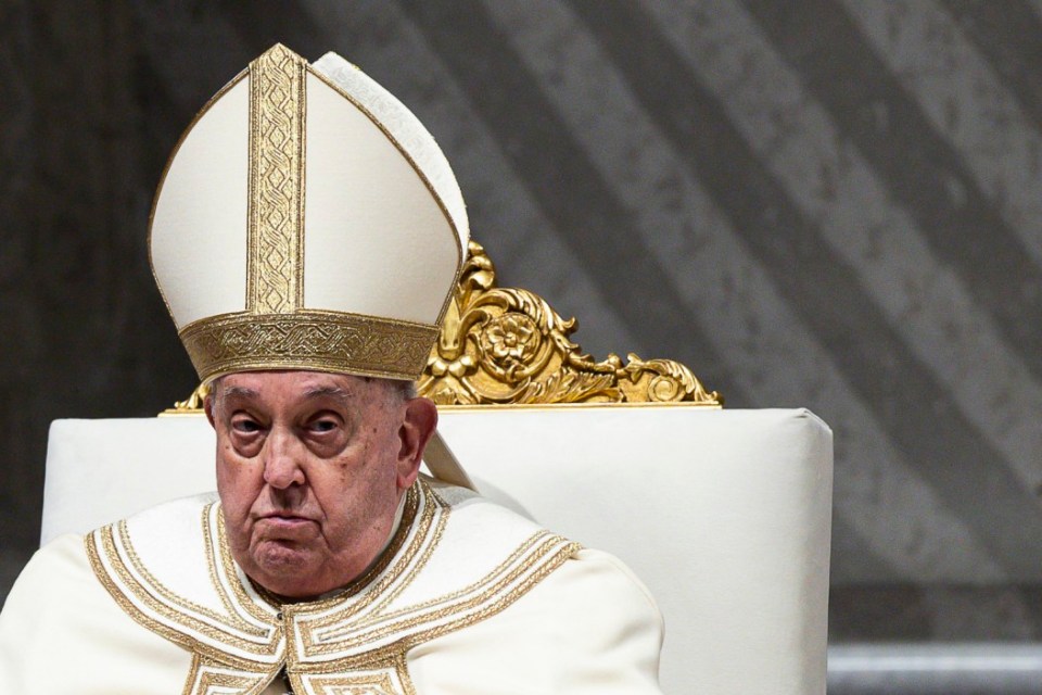 epa11869051 Pope Francis presides over the Vespers for the Feast of the Presentation of the Lord in Saint Peter's Basilica in Vatican City, 01 February 2025. EPA/ANGELO CARCONI