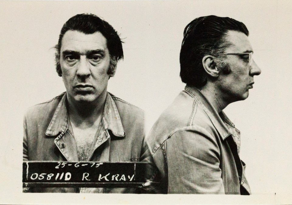 Mugshot of Ronnie Kray.