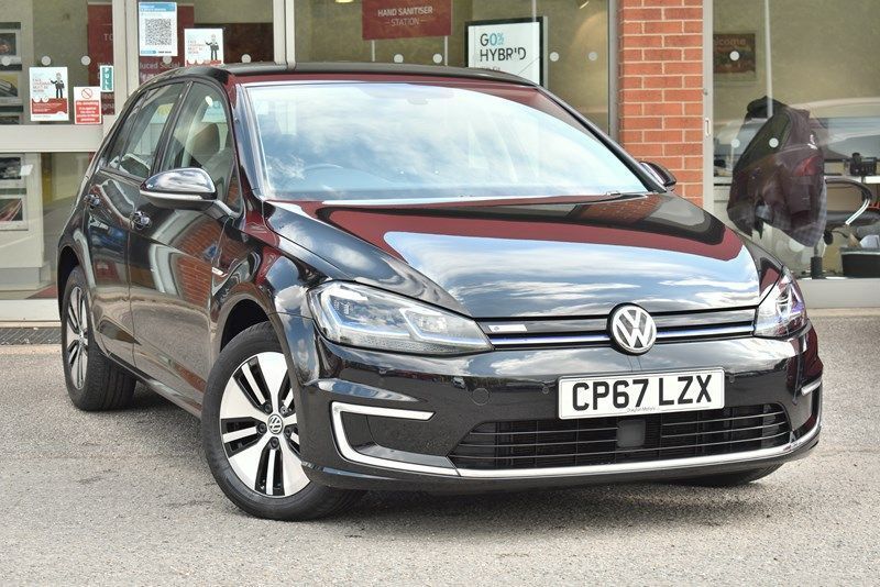 Black Volkswagen Golf GTE.
