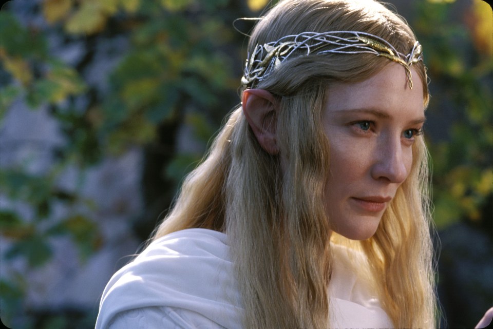 Cate Blanchett as Galadriel in The Lord of the Rings: The Fellowship of the Ring.