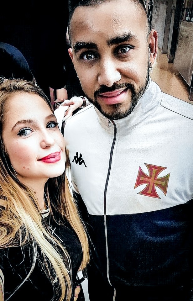 Picture shows Larissa and Payet, undated. She reported violence from Dimitri Payet. (Newsflash/NX)