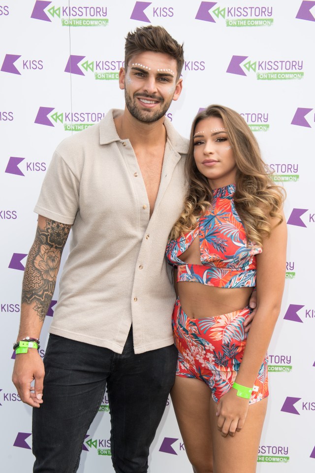 Adam Collard and Zara McDermott at an event.