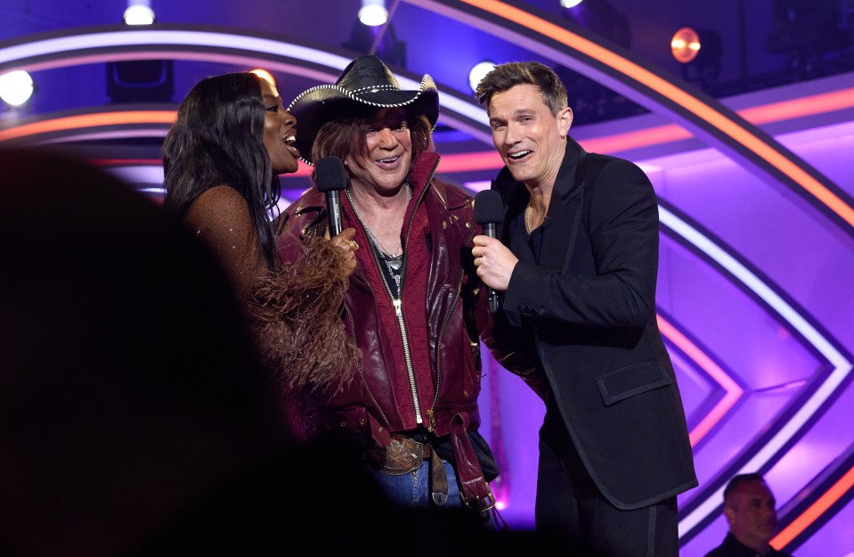 AJ Odudu, Mickey Rourke, and Will Best at the Celebrity Big Brother launch.