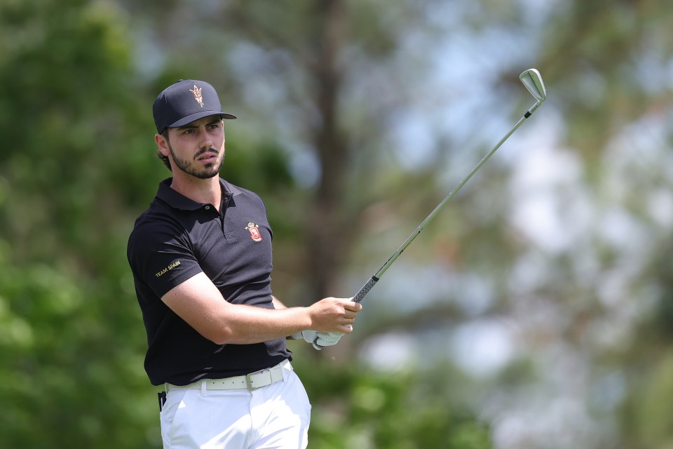 Jose Luis Ballester of Spain playing golf.